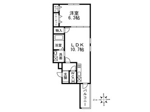 フジパレス岩田町Ⅱ番館の物件間取画像